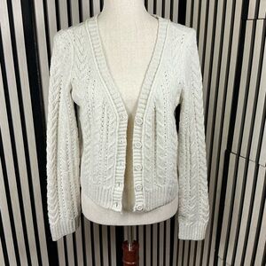 Vintage American Eagle Outfitters Ivory Knit Cardigan, Sz M